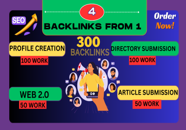 I Will Create Get 300 Powerful Backlinks - Including 4 Backlinks From 1 Authority Package Source