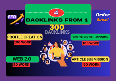 I Will Create Get 300 Powerful Backlinks - Including 4 Backlinks From 1 Authority Package Source
