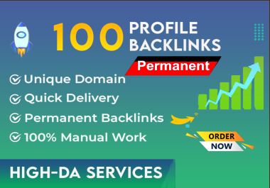 I Will Provide High Quality 100 Profile Backlinks for SEO Boost