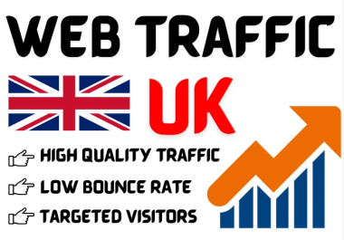 I will give you 400-500 web traffic per day from the UK. 15 Days