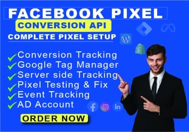 I will professionally set up Meta Pixel & Conversion API for your Facebook and website