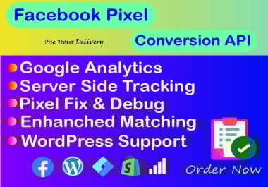 I will set up Facebook Pixel Conversion API,  GA4 and Server-Side Tracking via GTM 14.5 Fixed