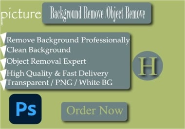 I'll remove 100 Picture Background & Object, Fast Delivery