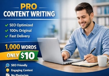 I will write up to 1000+ words content for you only