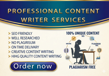 I will write 100 unique,  SEO-optimized articles and blog posts Professional