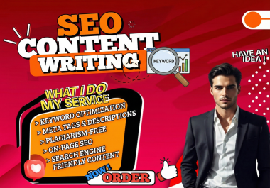 I will provide expert SEO content writing and keyword optimization