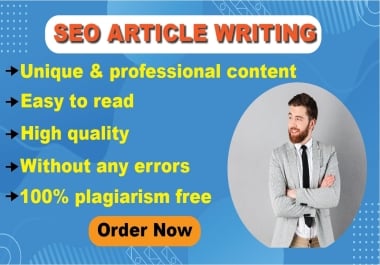I will write 800+ words SEO article & blog posts for your website