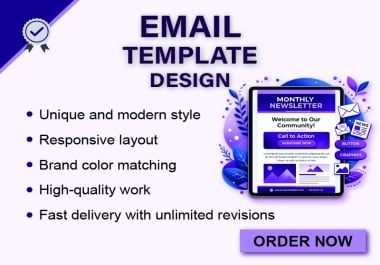 I will design professional responsive email templates for your business