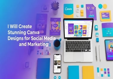 I will design professional Canva graphics for social media