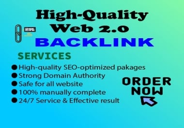 150 High Quality DA Web 2.0 Backlink with boost google ranking