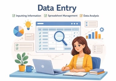 I will provide fast and accurate data entry and web research services