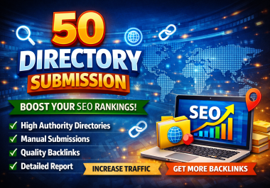 I will manually submit your website to 50 high quality SEO directories for backlinks