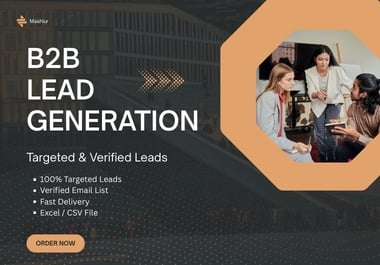 I Will Provide Targeted & Verified B2B Lead Generation Services
