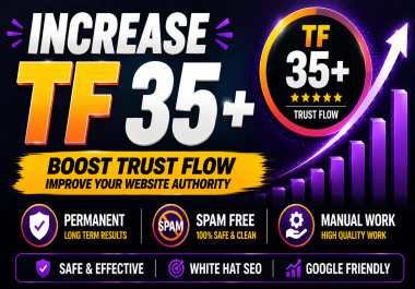 Increase Majestic TF 35+ CF 20+ with High Quality Backlinks