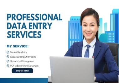 I will do fast Excel data entry and PDF to Excel conversion