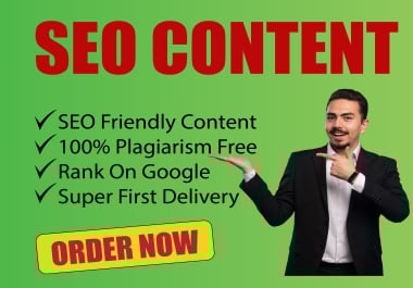 I will write 1000+ words SEO Article & Blog Post for Higher Google Rankings