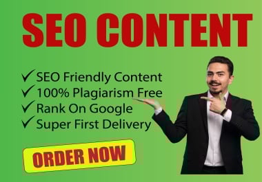 I will write 1000+ words SEO Article & Blog Post for Higher Google Rankings