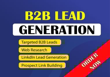 I will Provide B2B lead generation and verified web research