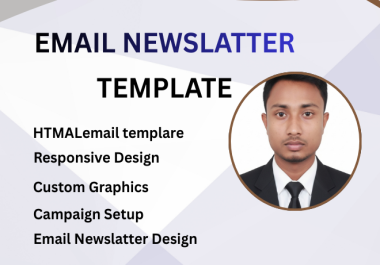 I will do HTML email template custom design