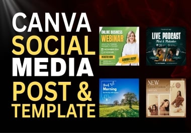 I will design professional social media and Canva templates