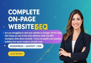 Full On-Page SEO Setup to Boost Google Rankings,  Traffic & Sales