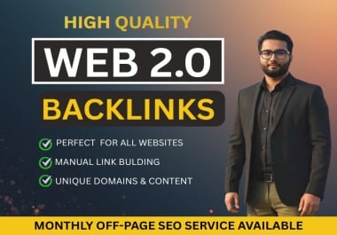 I will provide 50 web 2.0 backlinks to high DA PA with low spam score