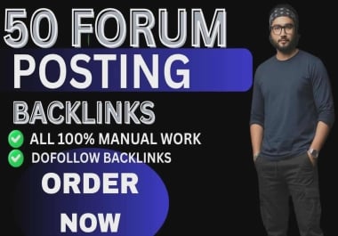 I Will provide forum posting backlinks to high DA PAforum with low spam score