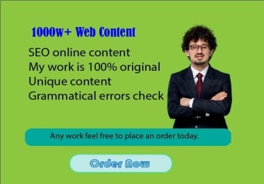 1000w+ Web Content,  Content Writing with SEO Friendly