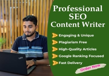I will write 1200-1500 word high quality SEO content and engaging articles for your WordPress blog