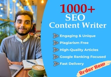 I will write 5 bulk SEO articles of 1000 plus words and save your money