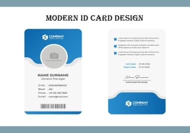 I will design id card,  business card and visiting card