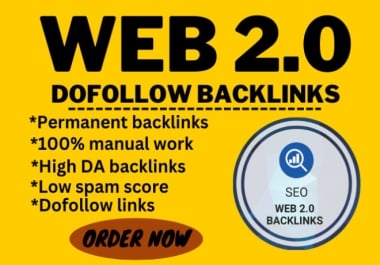 I will build high DR50+ manual Web 2.0 and authority backlinks for top SEO ranking