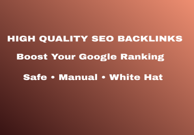 I will provide high quality SEO backlinks for your website