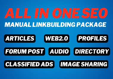 All In One Manual SEO Link Building - 200 High Quality Backlinks for Higher Rankings