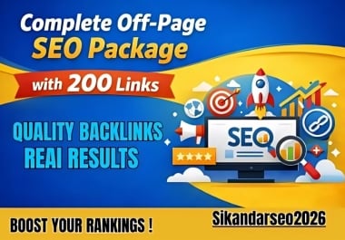 Complete Off-Page SEO Package with 200 Links
