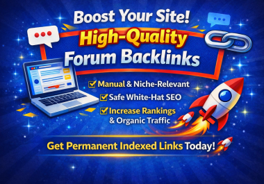 I will create 50 manual forum backlinks with safe off page SEO strategy