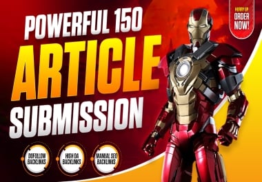 Get 150 High-Quality Dofollow Article Submissions High DA/PA & Permanent Backlinks