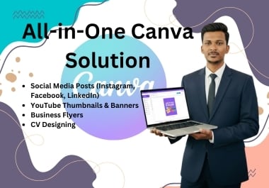 I will be your professional Canva graphic designer for social media.
