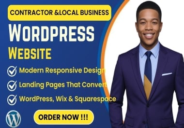 I will build a modern construction or contractor website for roofing,  HVAC,  real estate