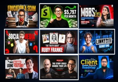 I Will Design Professional YouTube Thumbnail That Increases Clicks and Engagement