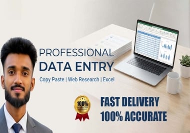 I will do accurate data entry,  copy paste,  web research and excel data entry