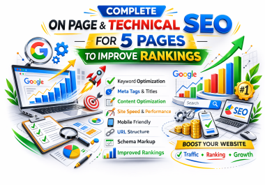 Complete On Page and Technical SEO for 5 Pages to Improve Rankings
