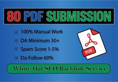 I will do submit PDF to the top 80 pdf submission sites