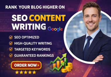 I will write SEO optimized content to rank your blog higher on google