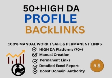 I Will Create 50 High Authority Manual Profile Backlinks