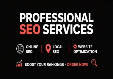 I will provide professional SEO services to boost your website ranking