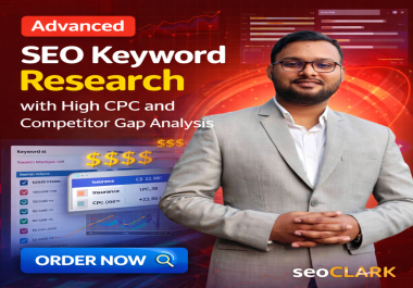 Advanced SEO Keyword Research with High CPC and Competitor Gap Analysis