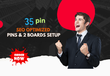 I will Create SEO Optimize 35 pins and 2 boards as a post design