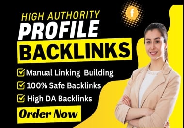 I will build 100+ high authority profile backlinks from trusted sites manual & safe