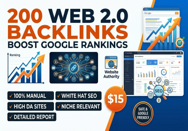 I Will Create High DA Manual Web 2.0 Backlinks to Increase Website Authority